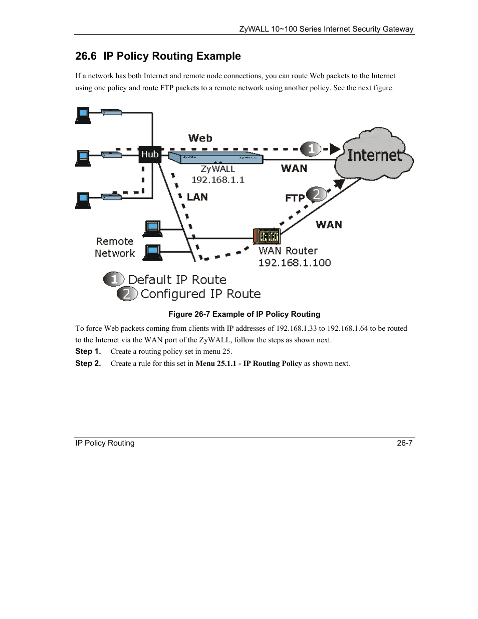 Ip policy routing example, 6 ip policy routing example | ZyXEL Communications 10 User Manual | Page 343 / 495
