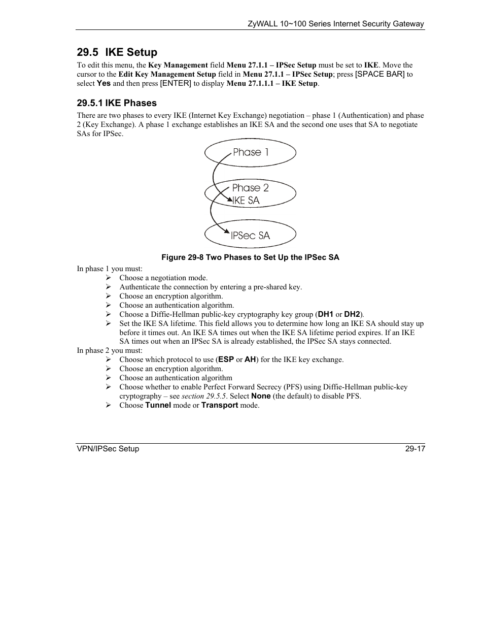 Ike setup, 5 ike setup | ZyXEL Communications 10 User Manual | Page 375 / 495
