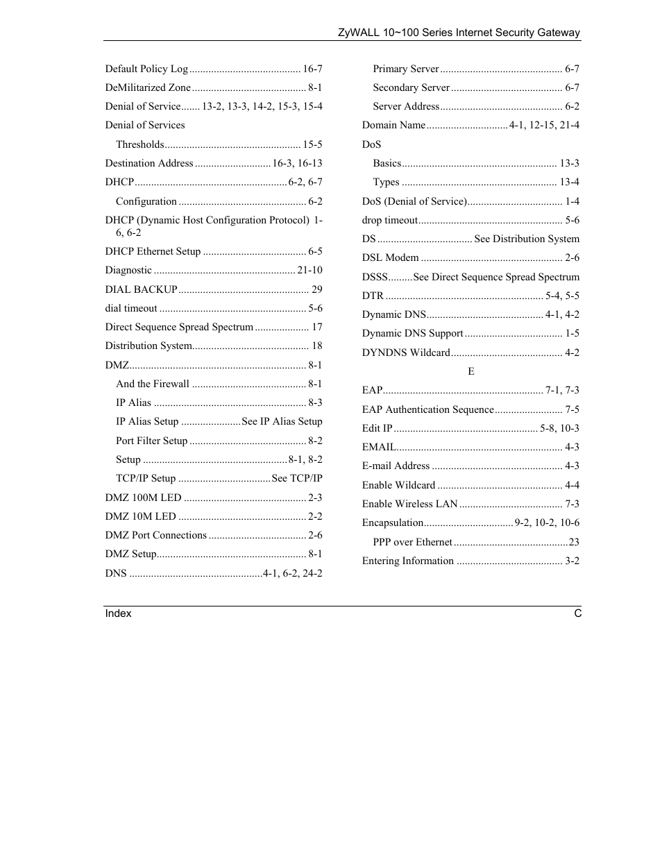 ZyXEL Communications 10 User Manual | Page 485 / 495