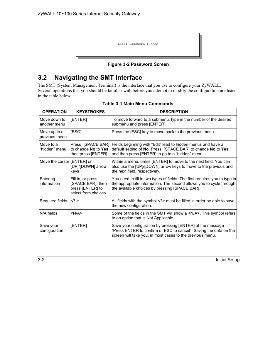 Navigating the smt interface, 2 navigating the smt interface | ZyXEL Communications 10 User Manual | Page 58 / 495