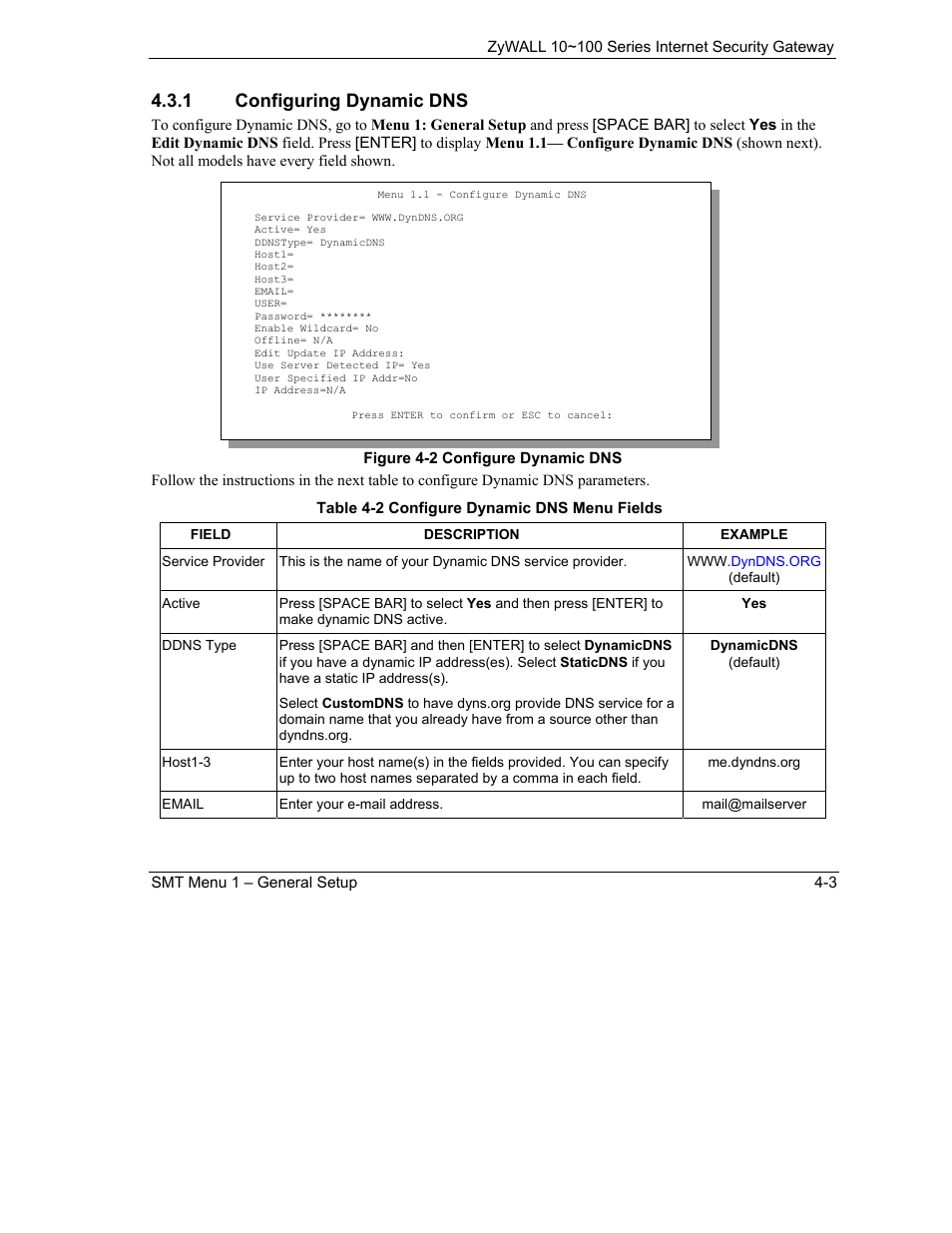 1 configuring dynamic dns | ZyXEL Communications 10 User Manual | Page 67 / 495