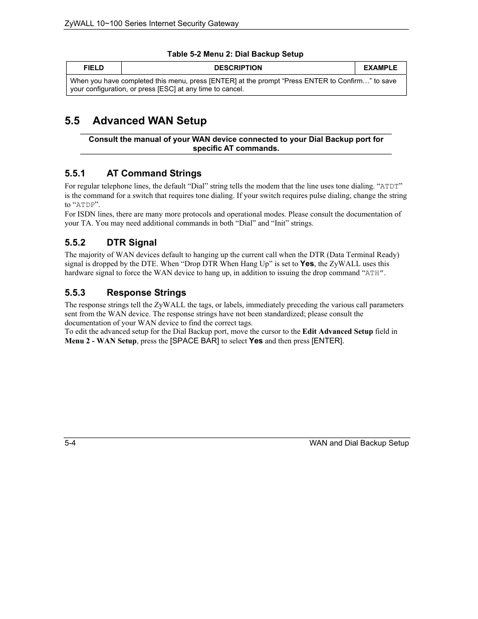 Advanced wan setup, 5 advanced wan setup | ZyXEL Communications 10 User Manual | Page 72 / 495
