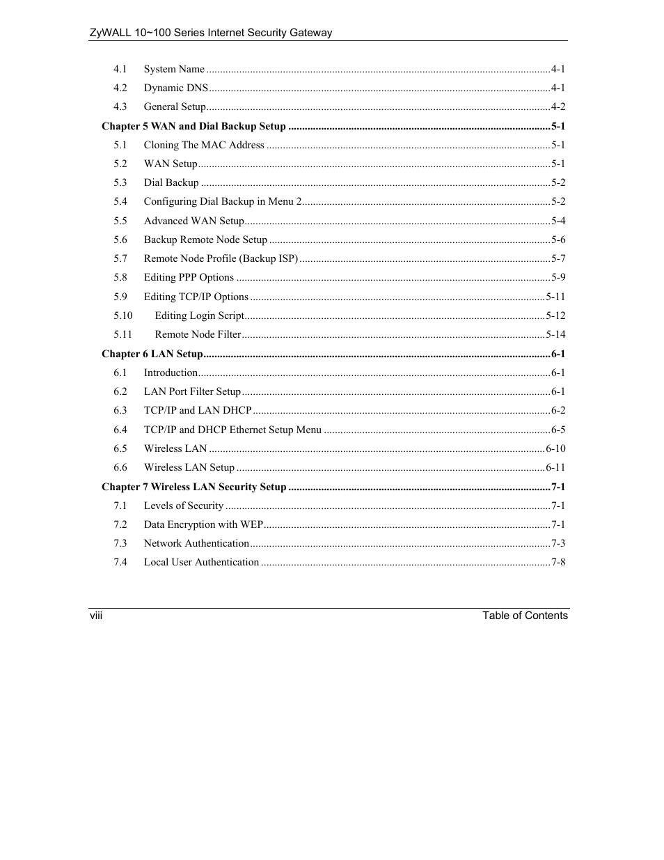 ZyXEL Communications 10 User Manual | Page 8 / 495