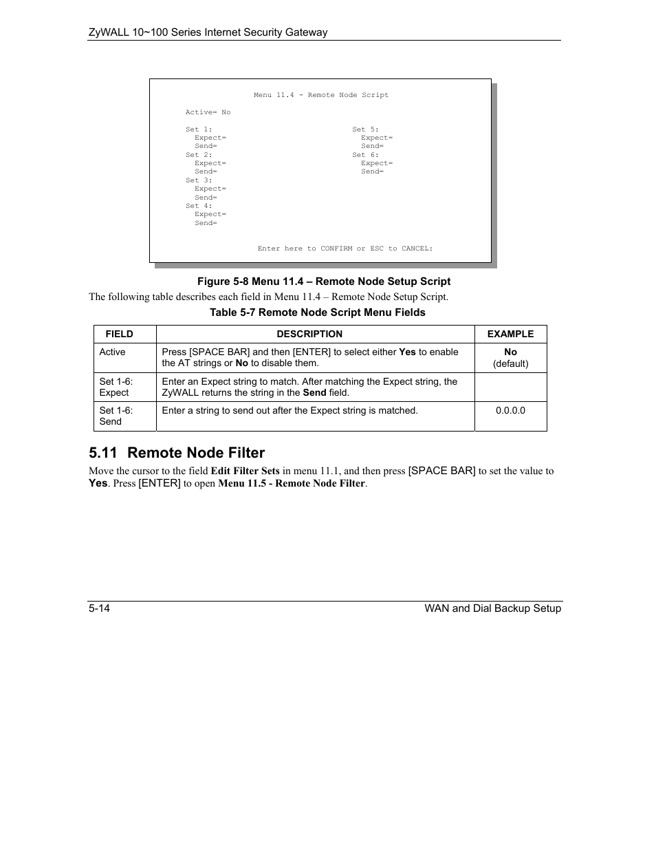 Remote node filter, 11 remote node filter | ZyXEL Communications 10 User Manual | Page 82 / 495