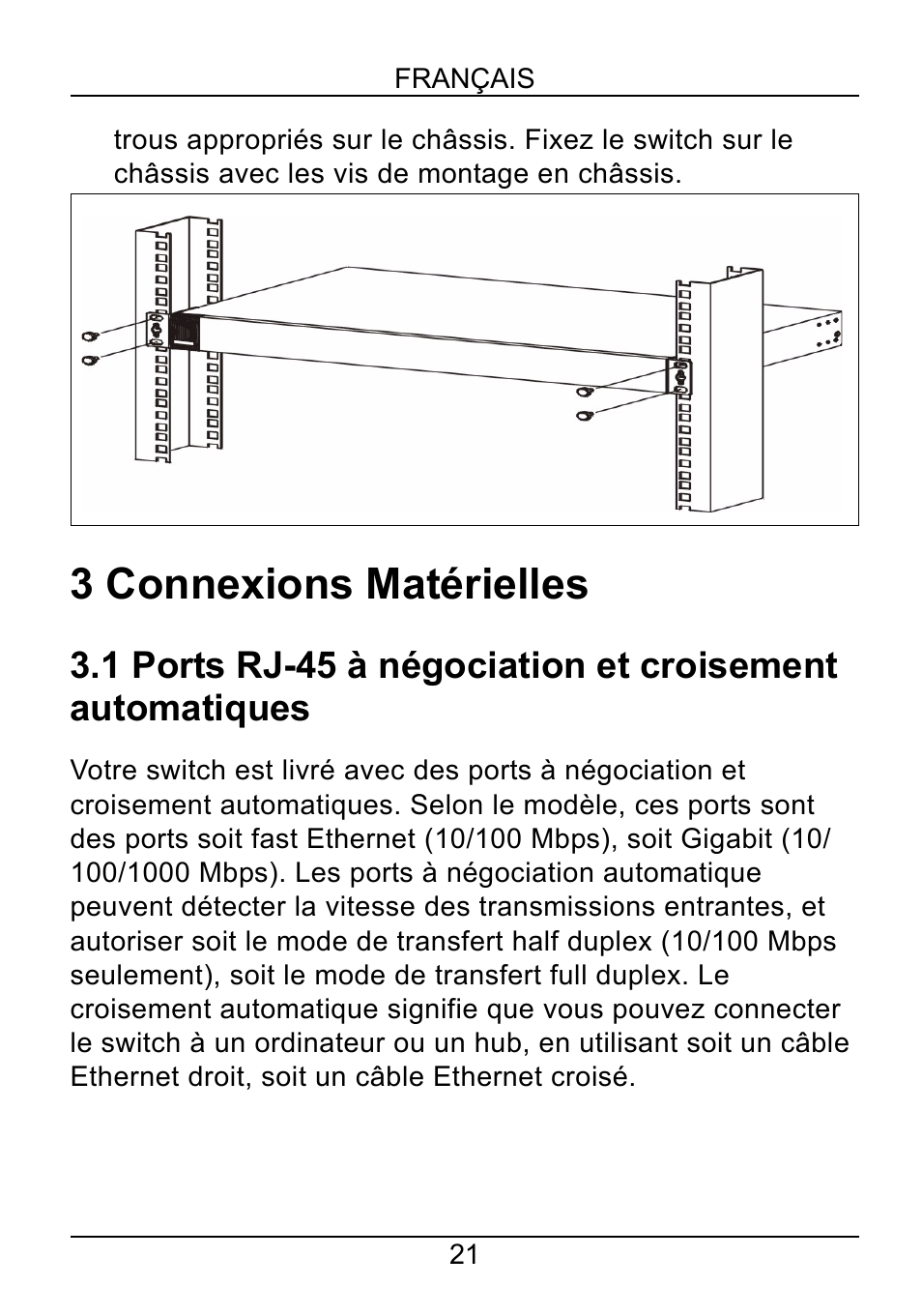 3 connexions matérielles | ZyXEL Communications ZyXEL Ethernet Switches User Manual | Page 23 / 43