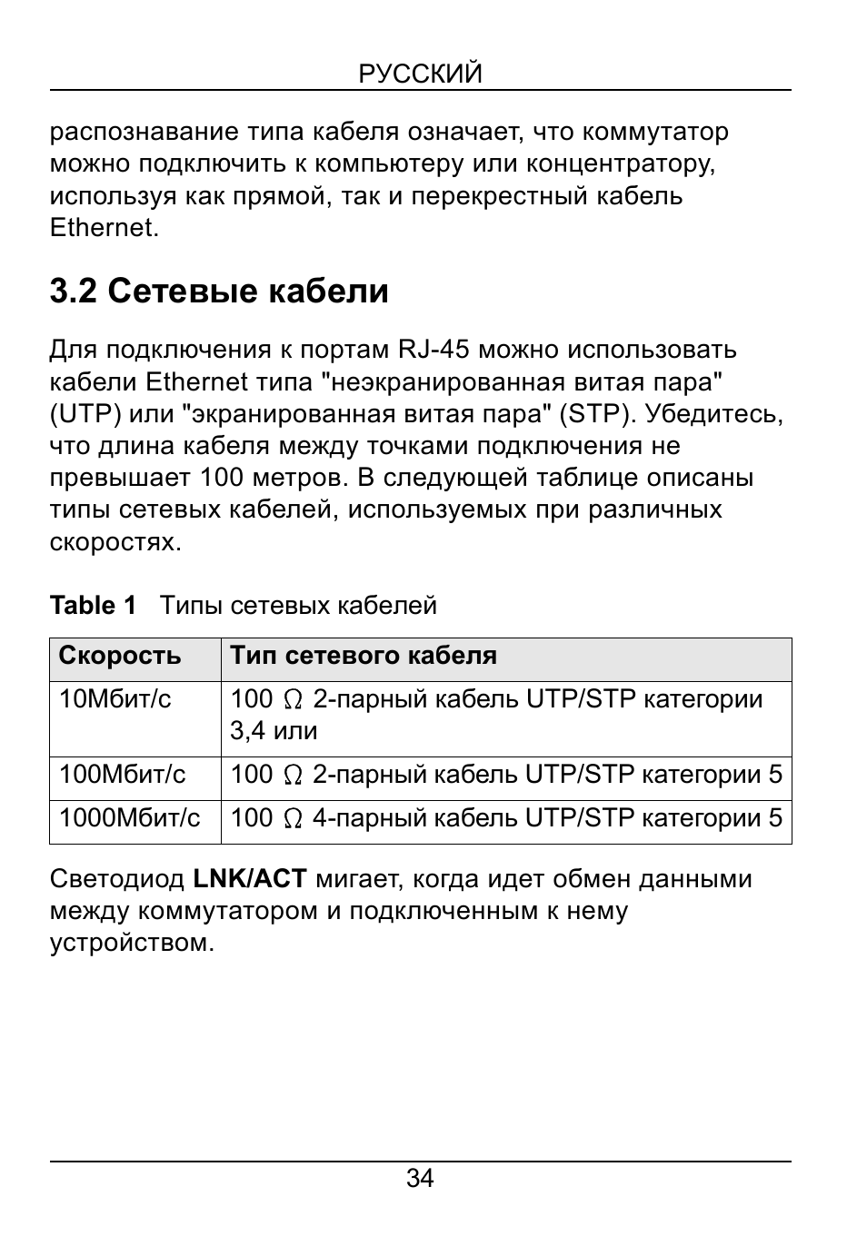 2 сетевые кабели | ZyXEL Communications ZyXEL Ethernet Switches User Manual | Page 36 / 43