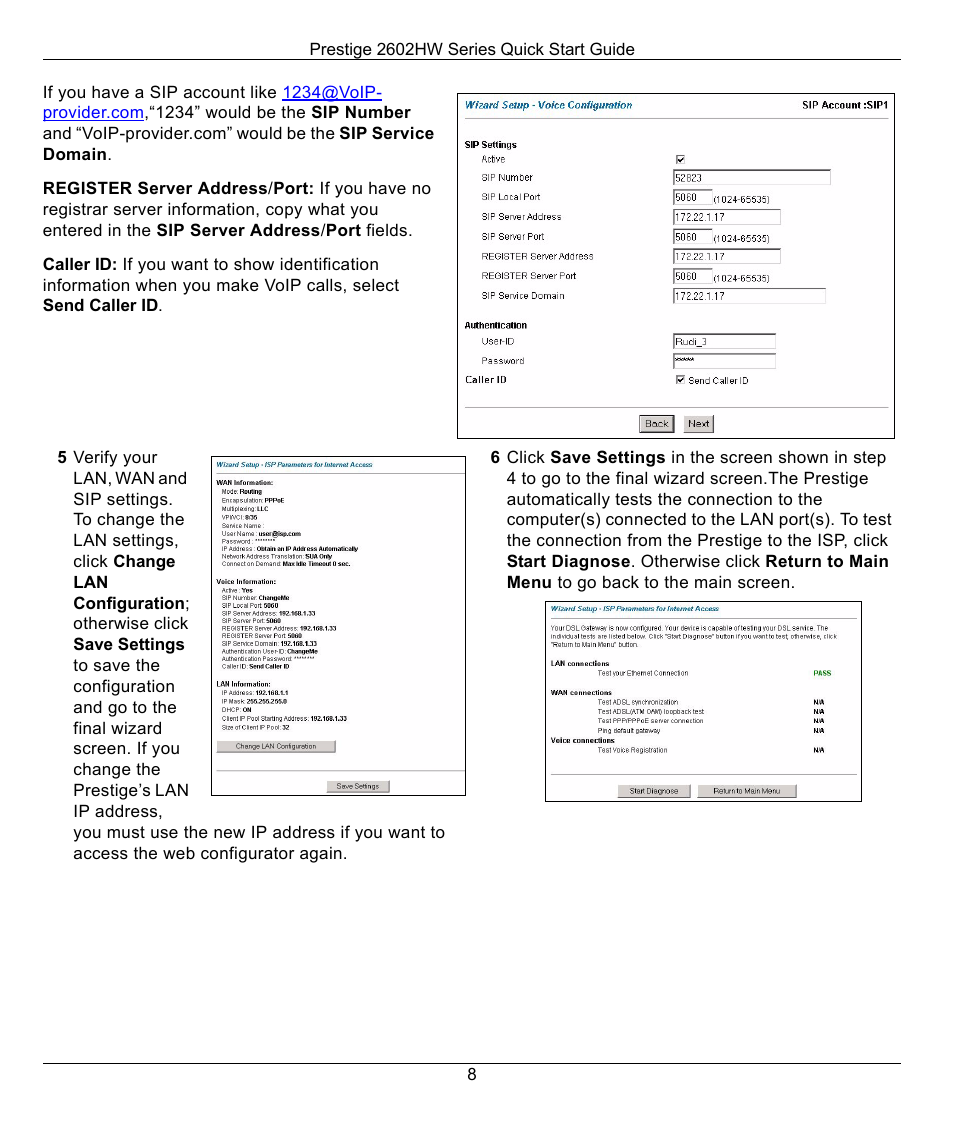 ZyXEL Communications 2602HW-C User Manual | Page 8 / 13