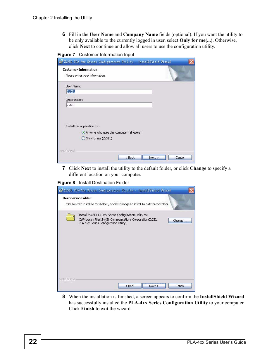ZyXEL Communications PLA-4xx Series User Manual | Page 22 / 70