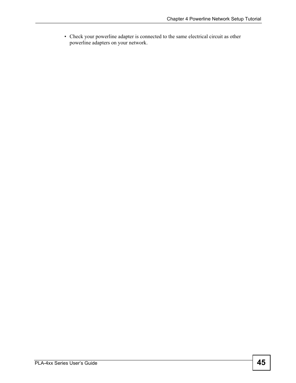 ZyXEL Communications PLA-4xx Series User Manual | Page 45 / 70