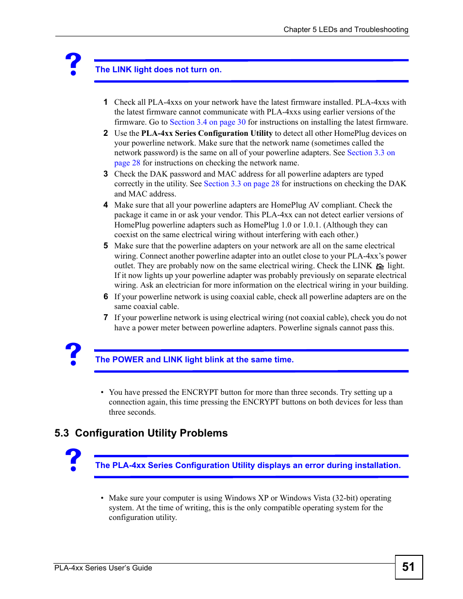 3 configuration utility problems | ZyXEL Communications PLA-4xx Series User Manual | Page 51 / 70