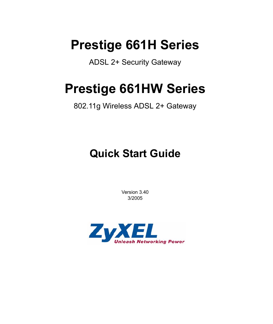 ZyXEL Communications Prestige 661H Series User Manual | 13 pages