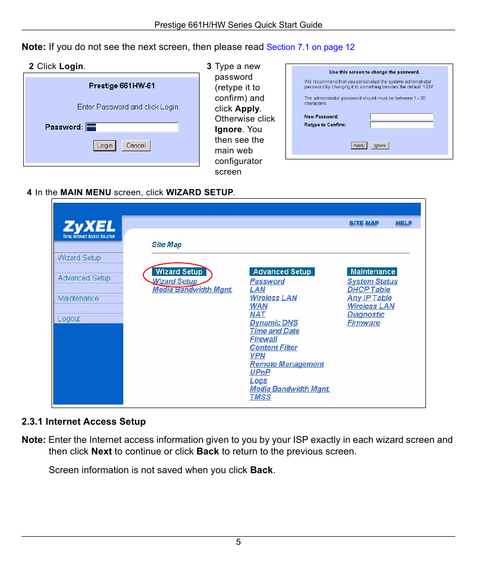 ZyXEL Communications Prestige 661H Series User Manual | Page 5 / 13