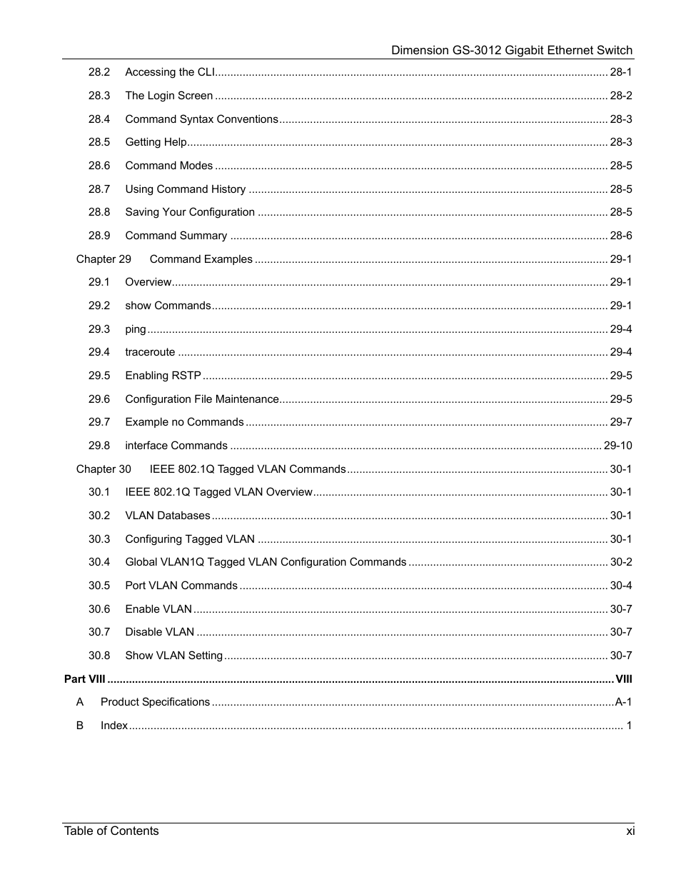 ZyXEL Communications GS-3012 User Manual | Page 11 / 234