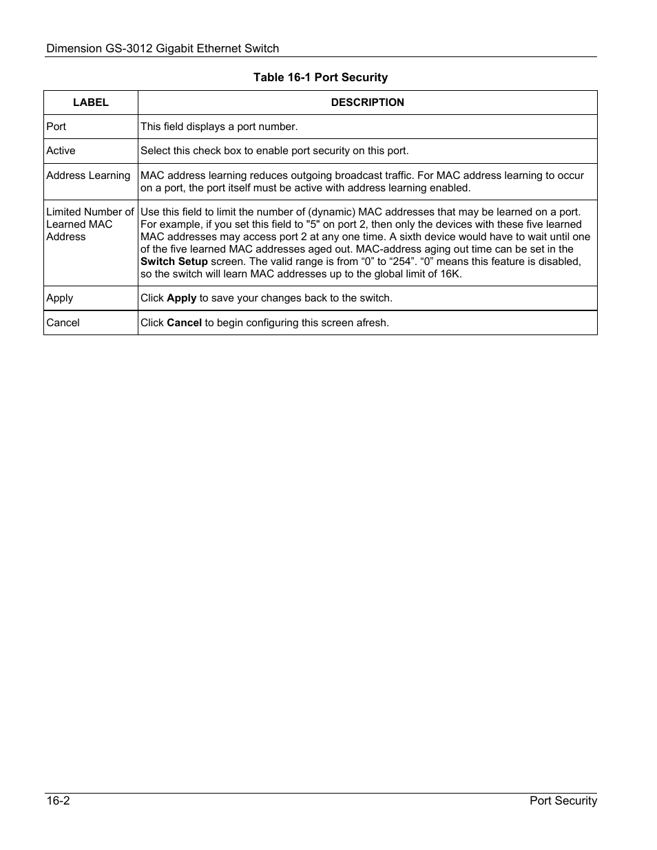ZyXEL Communications GS-3012 User Manual | Page 118 / 234