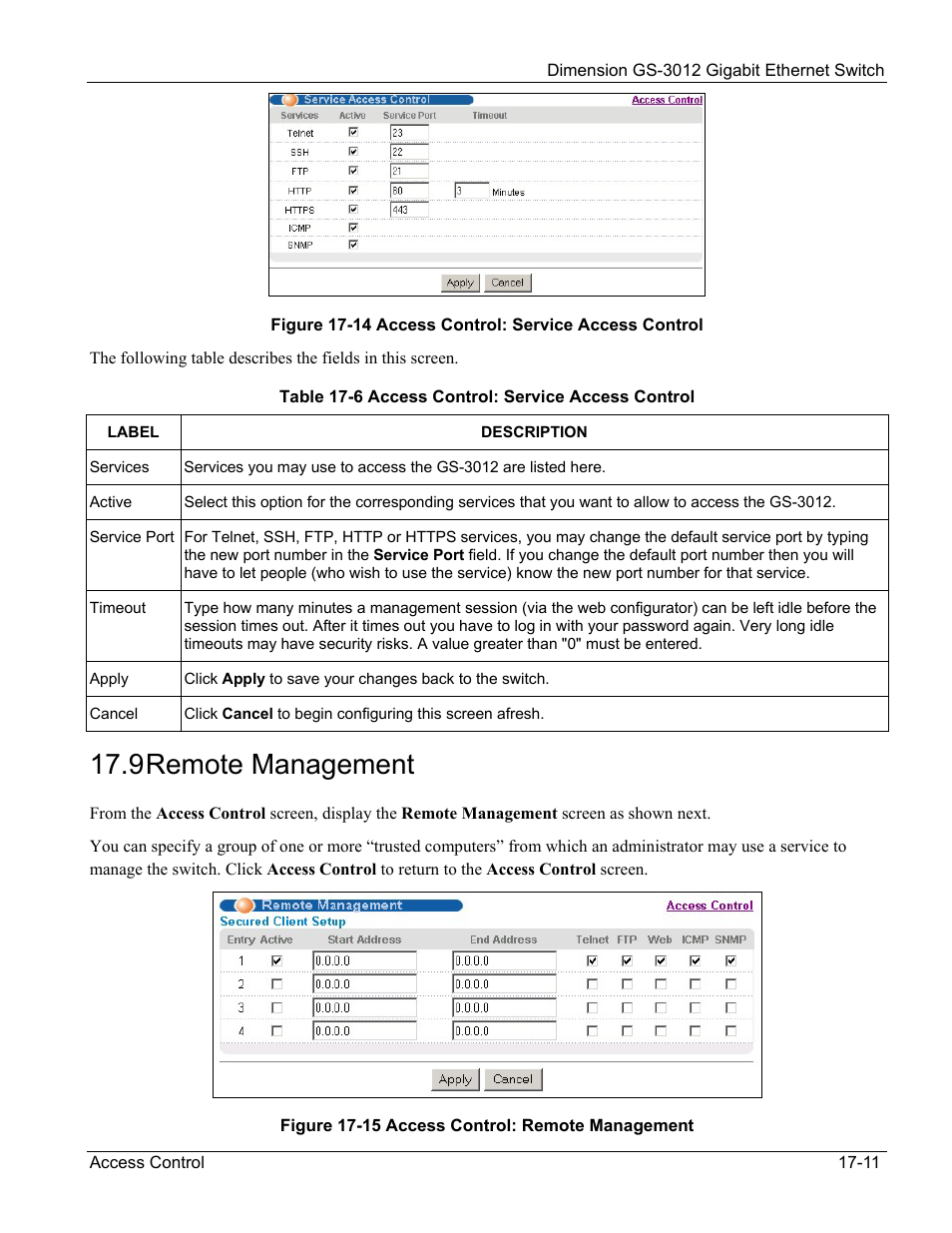 9 remote management | ZyXEL Communications GS-3012 User Manual | Page 129 / 234