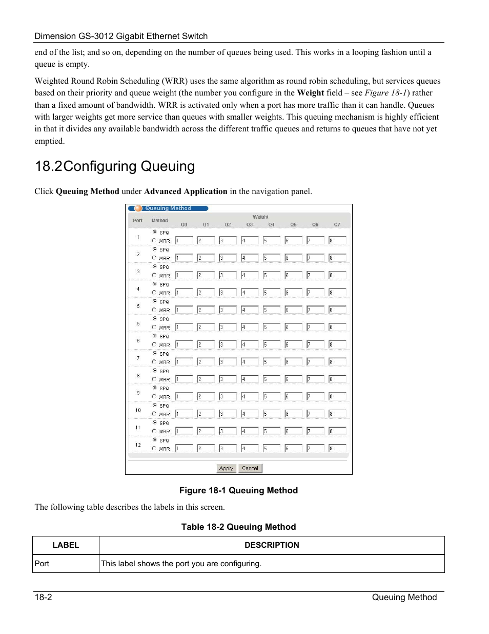 2 configuring queuing | ZyXEL Communications GS-3012 User Manual | Page 132 / 234