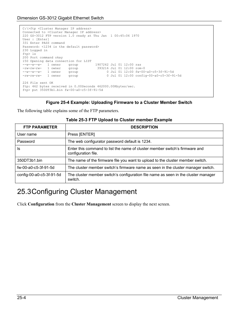 3 configuring cluster management | ZyXEL Communications GS-3012 User Manual | Page 164 / 234