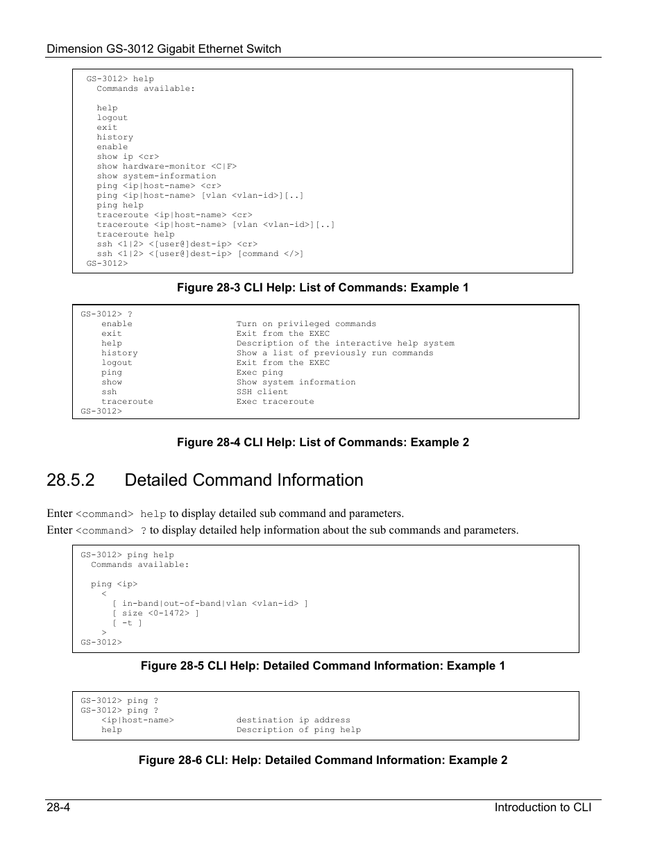 Detailed command information, 2 detailed command information | ZyXEL Communications GS-3012 User Manual | Page 176 / 234