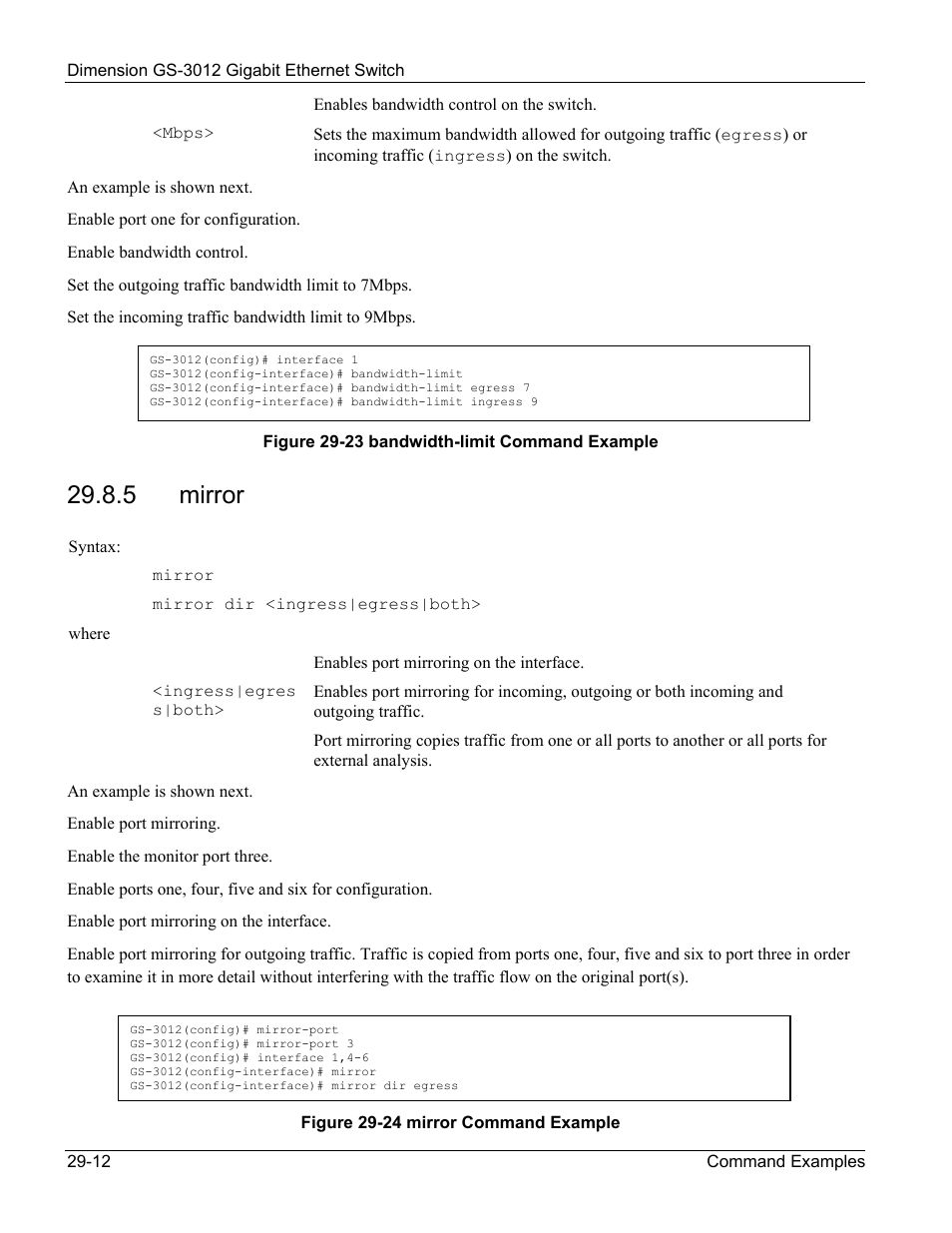 Mirror, 5 mirror | ZyXEL Communications GS-3012 User Manual | Page 208 / 234