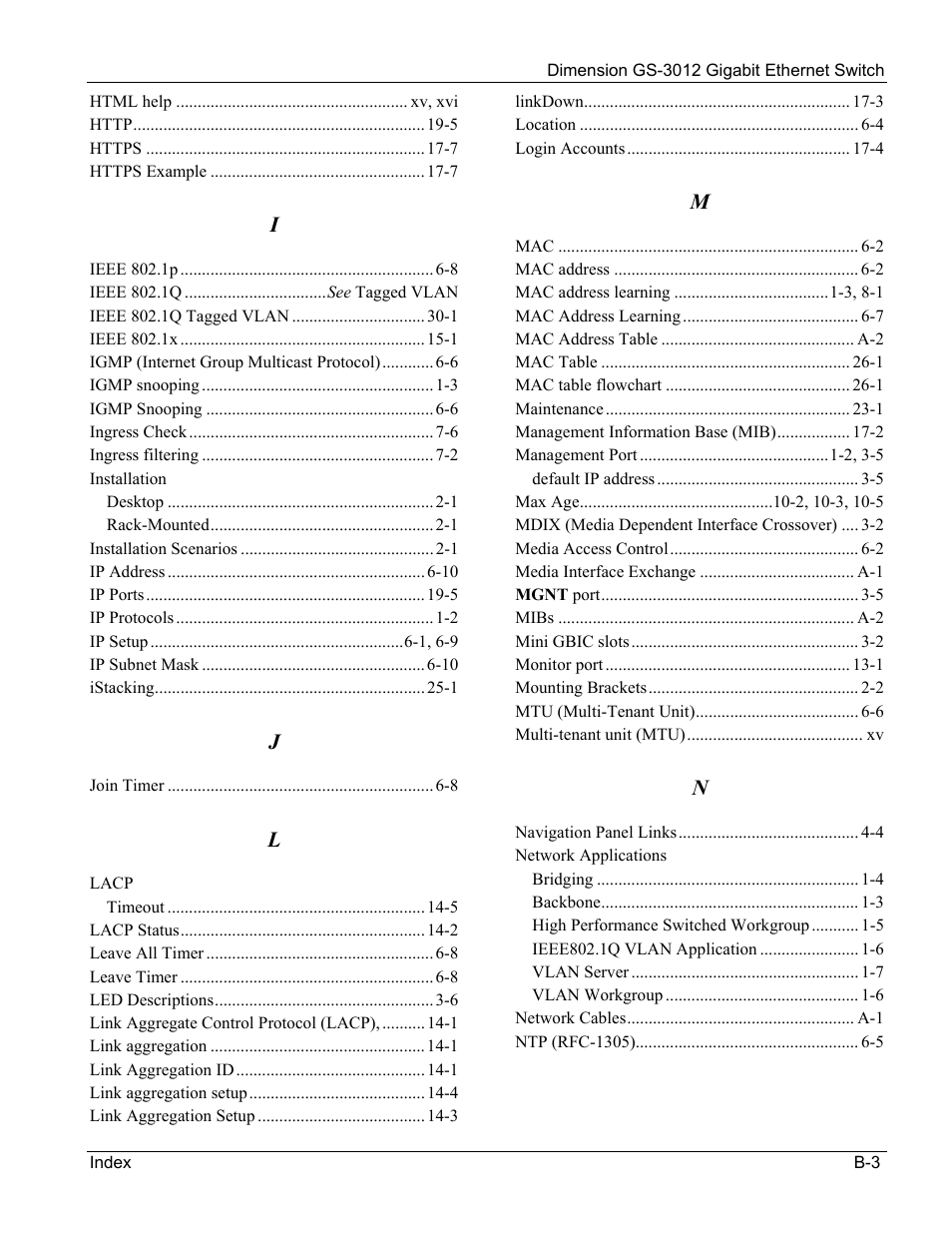 ZyXEL Communications GS-3012 User Manual | Page 231 / 234