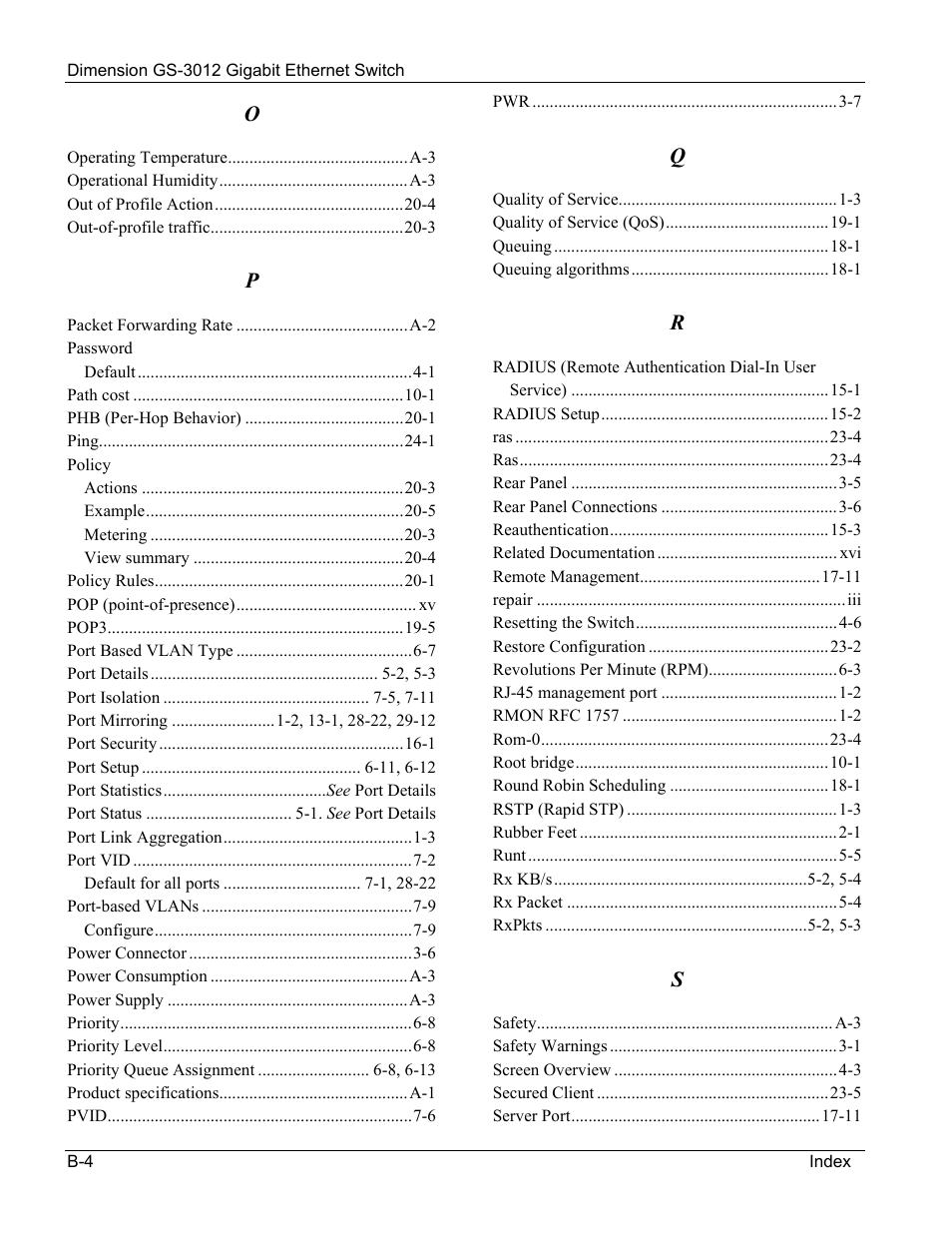 ZyXEL Communications GS-3012 User Manual | Page 232 / 234