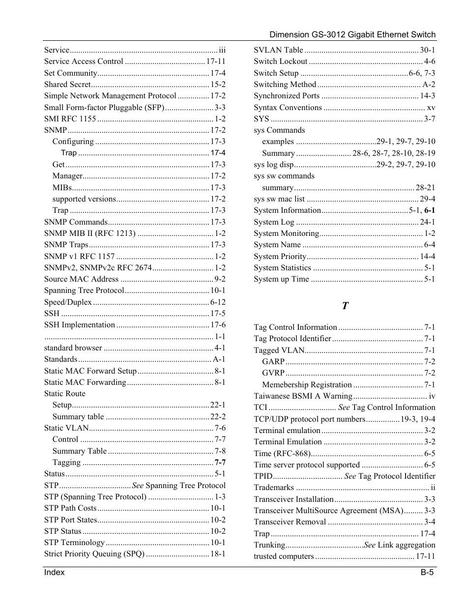 ZyXEL Communications GS-3012 User Manual | Page 233 / 234