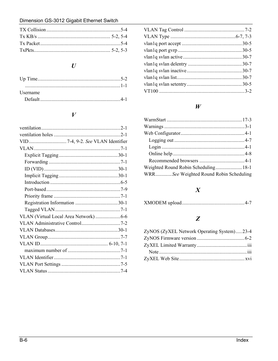 ZyXEL Communications GS-3012 User Manual | Page 234 / 234