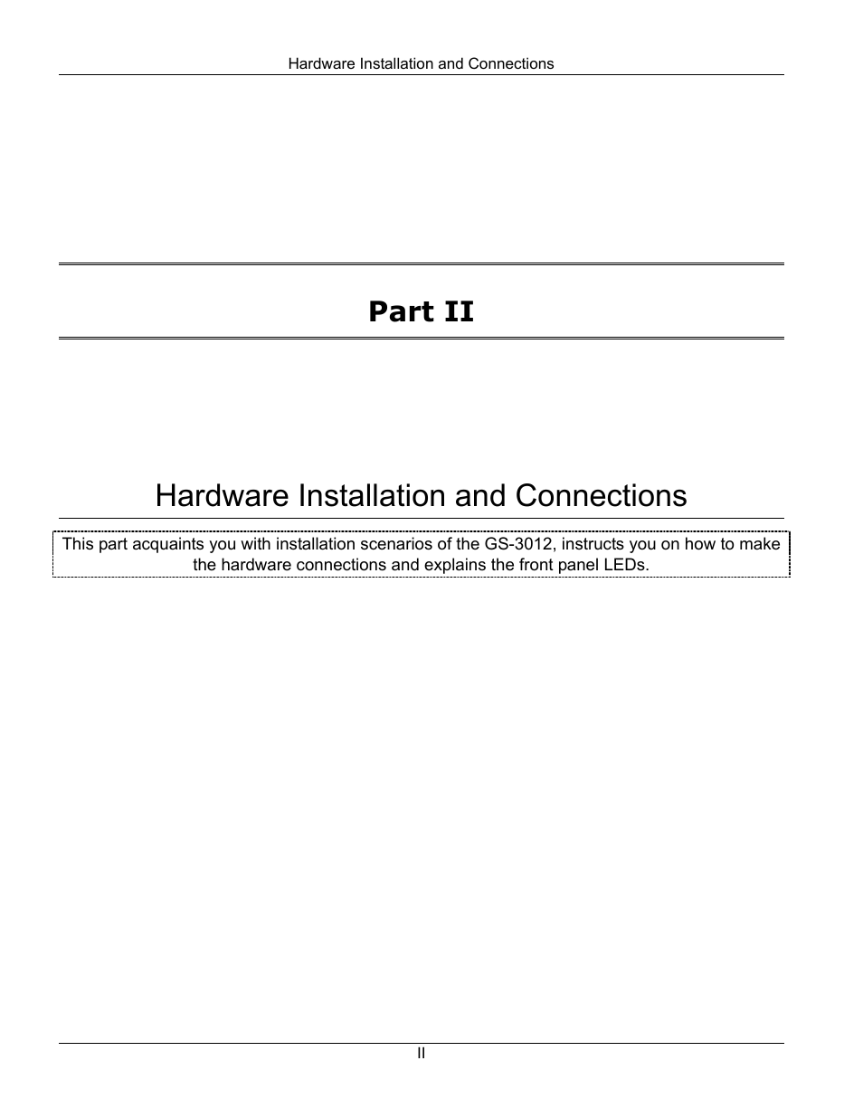 Hardware installation and connections, Part ii | ZyXEL Communications GS-3012 User Manual | Page 31 / 234