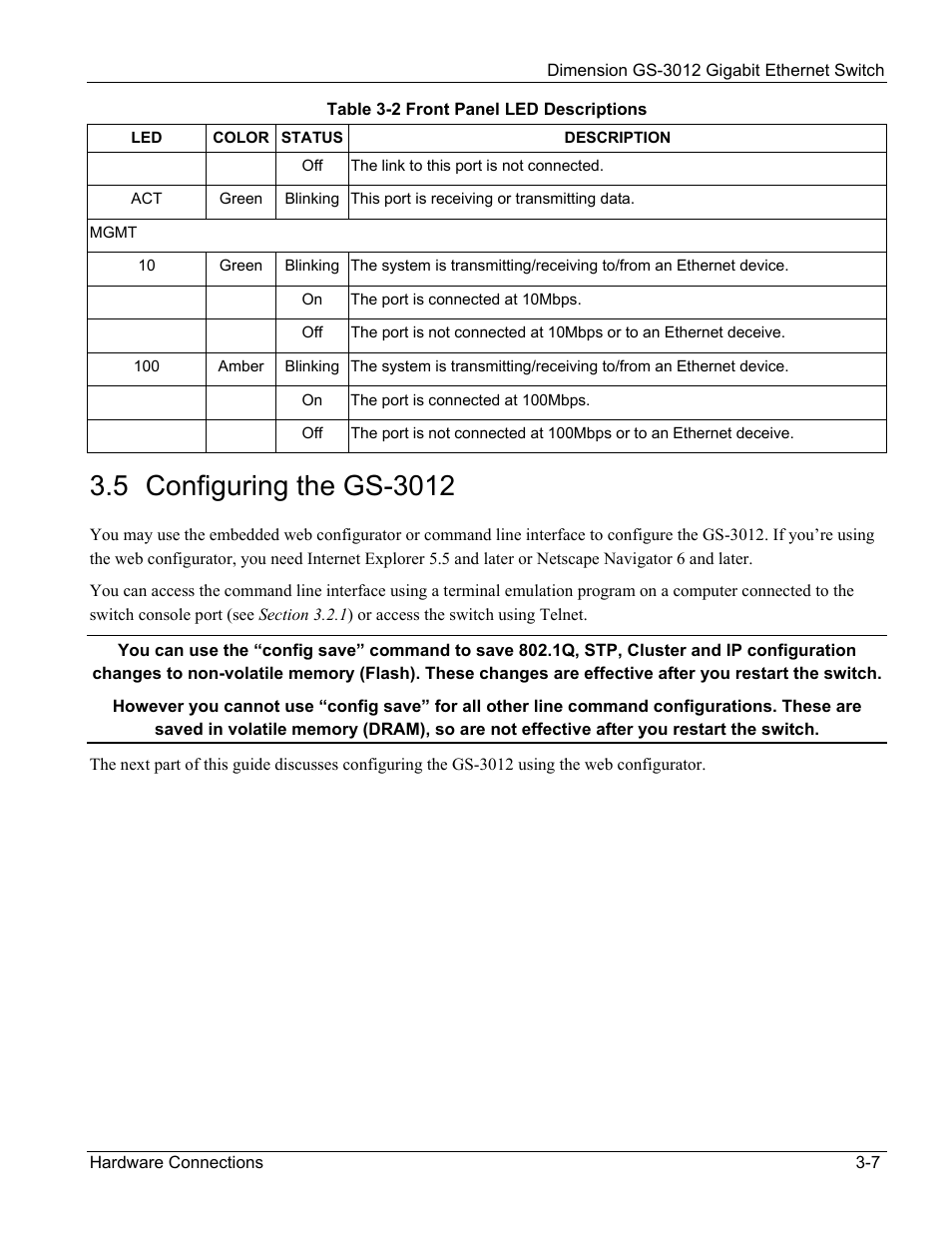 ZyXEL Communications GS-3012 User Manual | Page 41 / 234