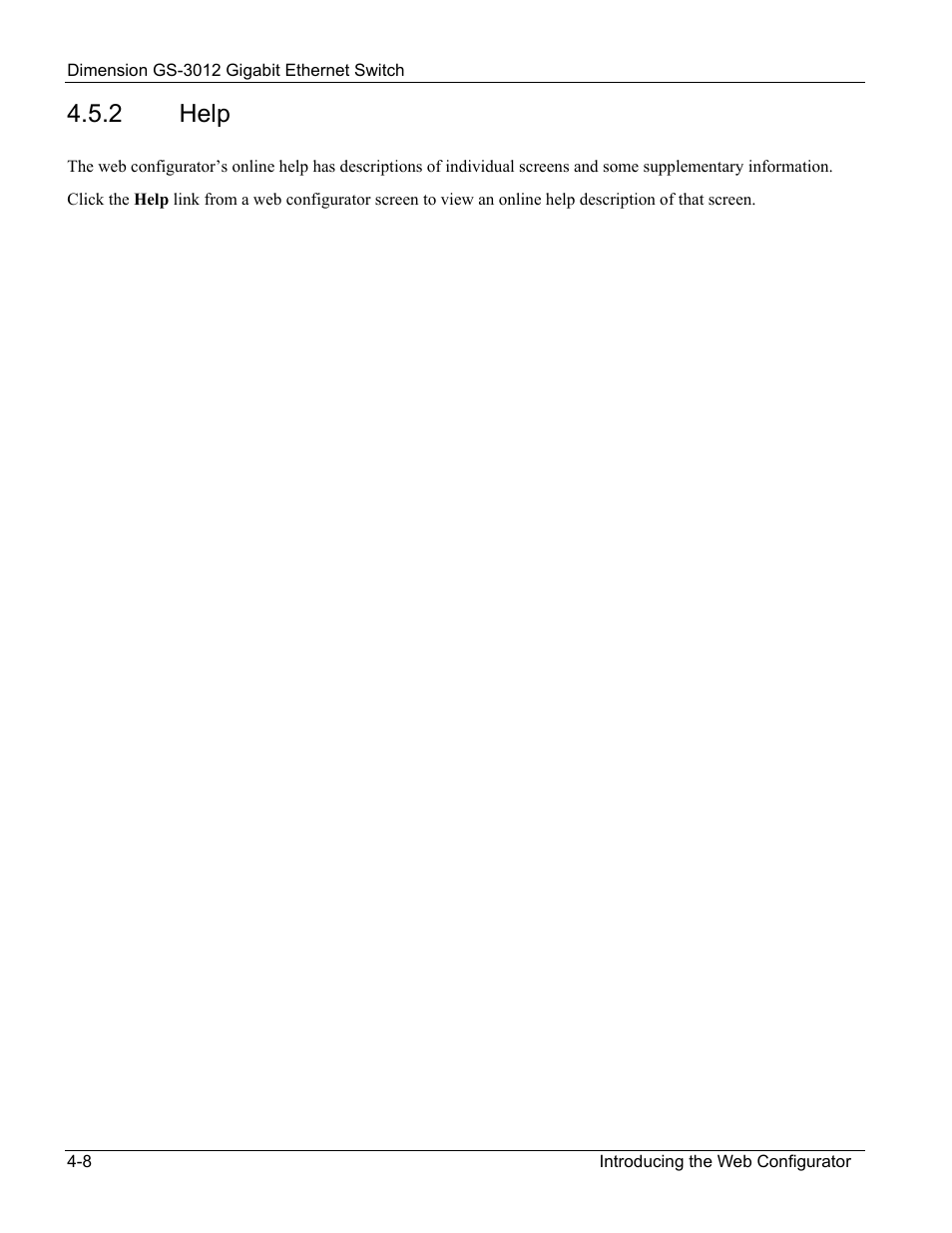 Help, 2 help | ZyXEL Communications GS-3012 User Manual | Page 52 / 234