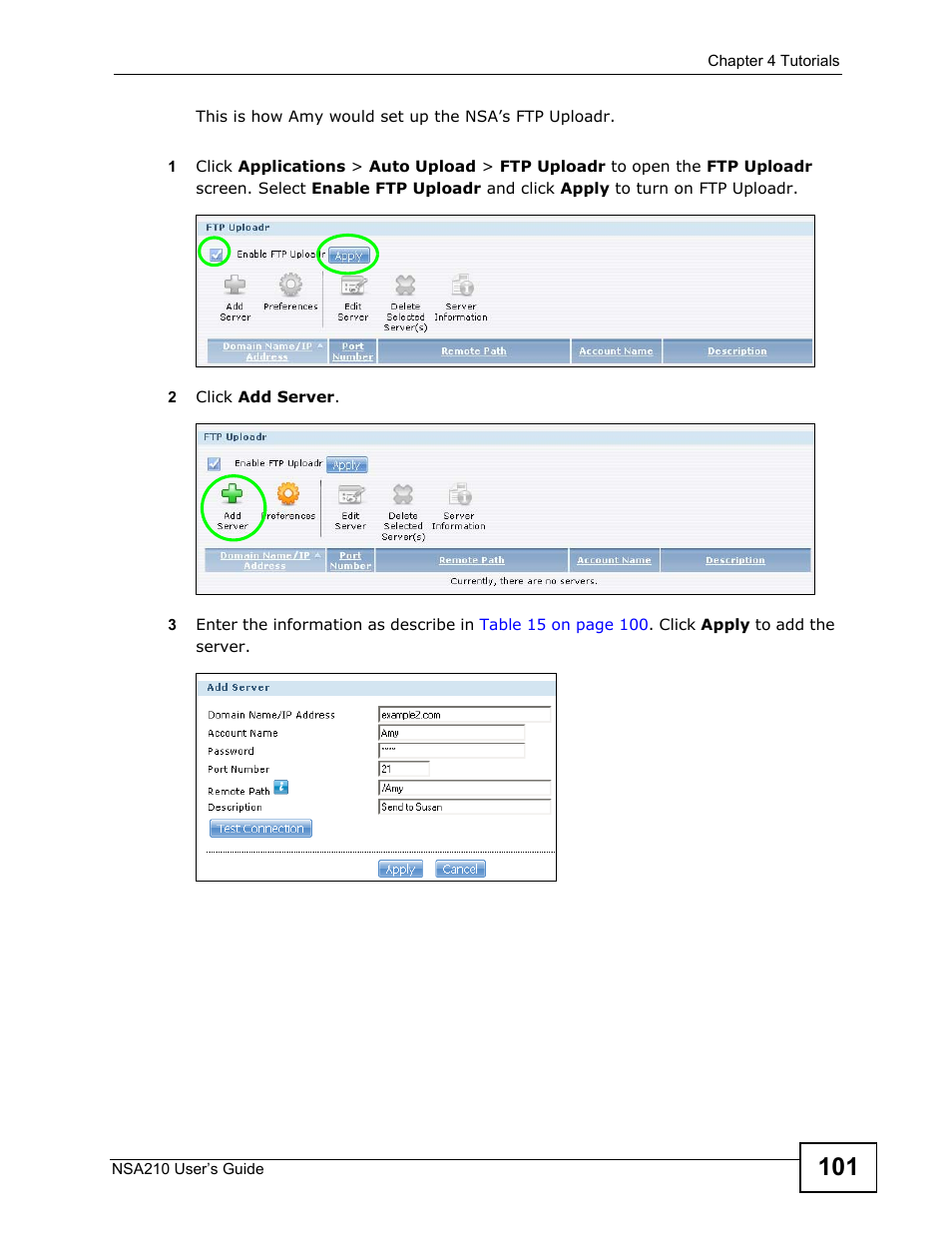 ZyXEL Communications NSA210 User Manual | Page 101 / 482