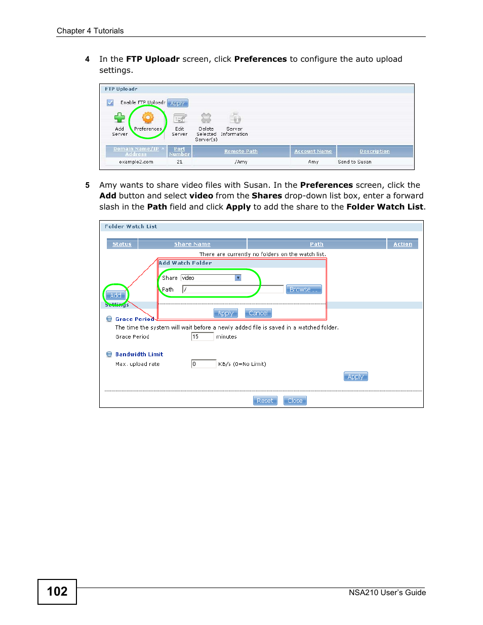ZyXEL Communications NSA210 User Manual | Page 102 / 482
