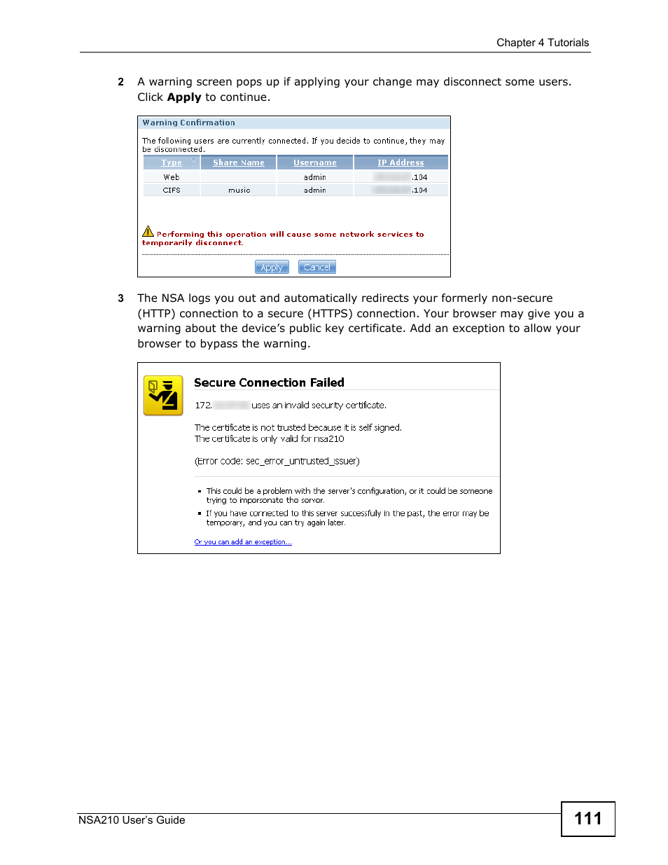 ZyXEL Communications NSA210 User Manual | Page 111 / 482