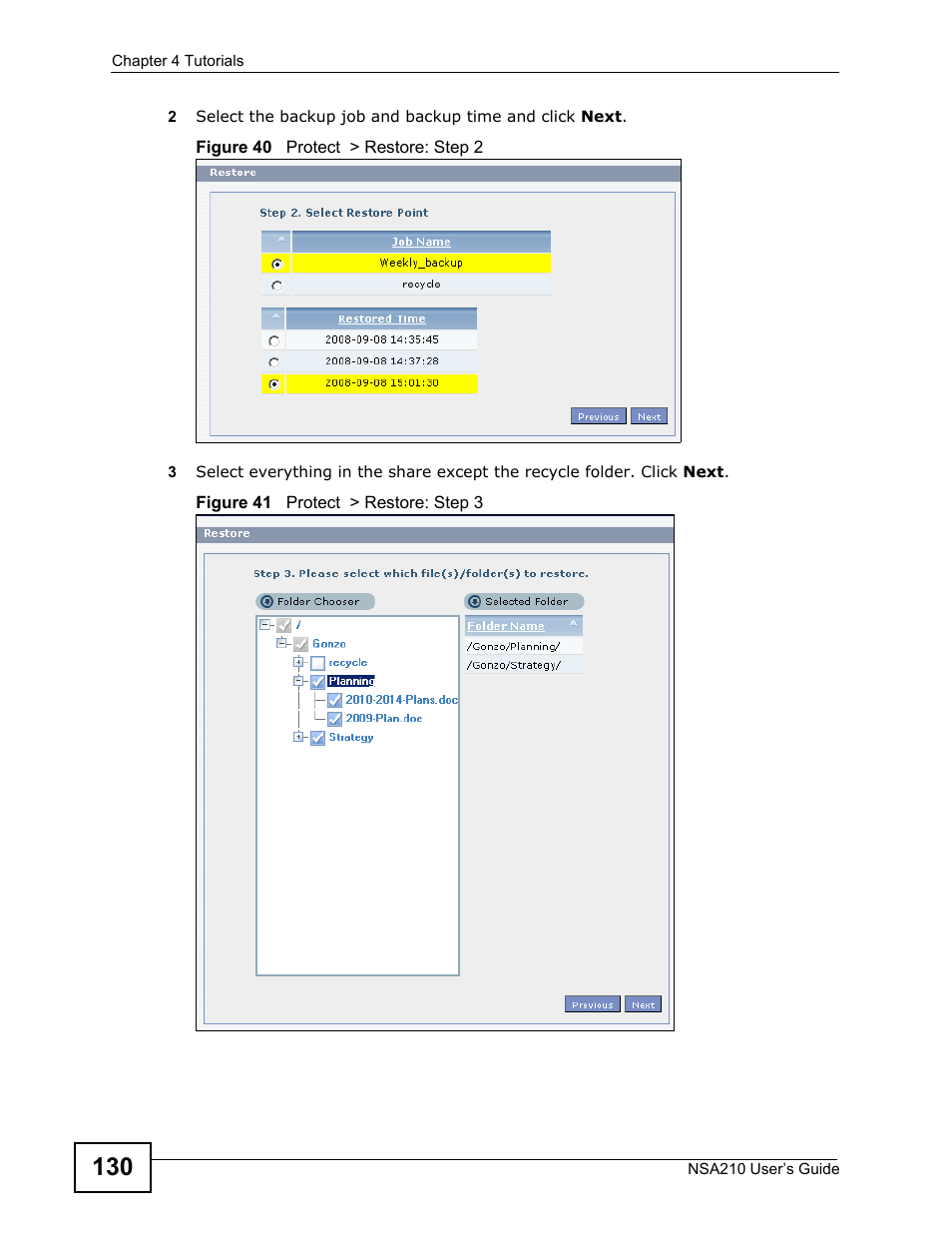 ZyXEL Communications NSA210 User Manual | Page 130 / 482
