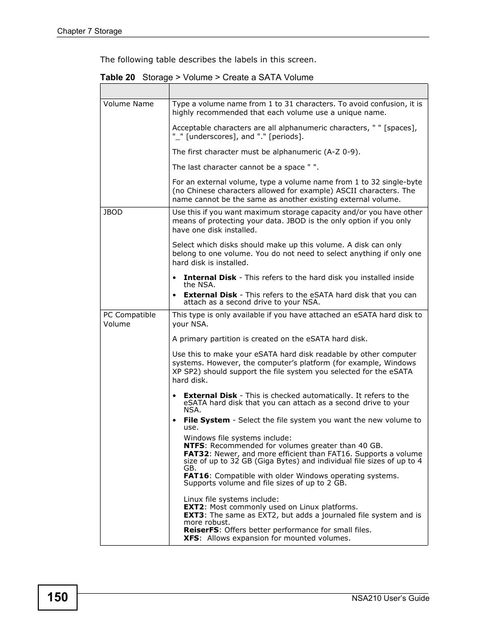 ZyXEL Communications NSA210 User Manual | Page 150 / 482