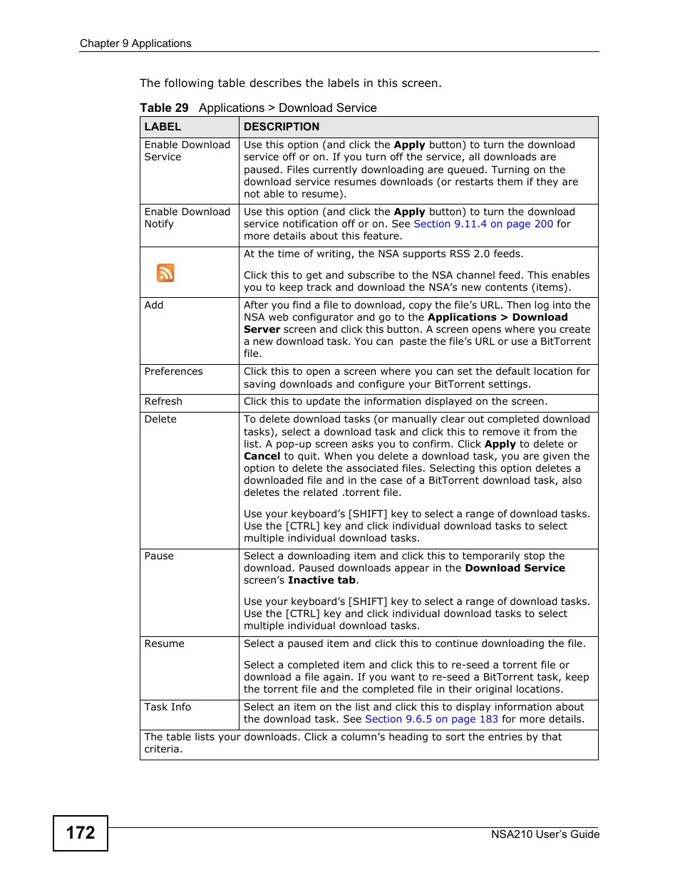 ZyXEL Communications NSA210 User Manual | Page 172 / 482