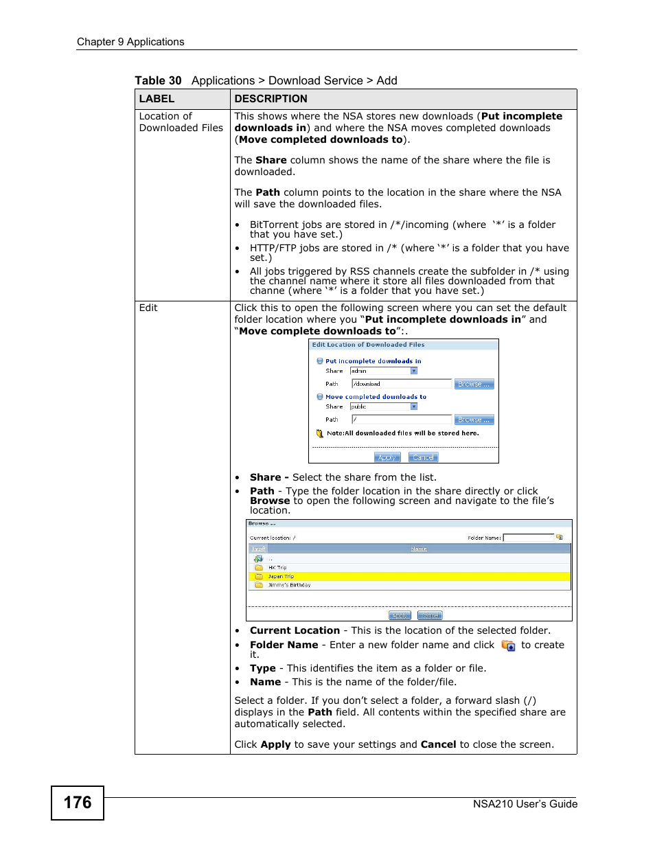 ZyXEL Communications NSA210 User Manual | Page 176 / 482