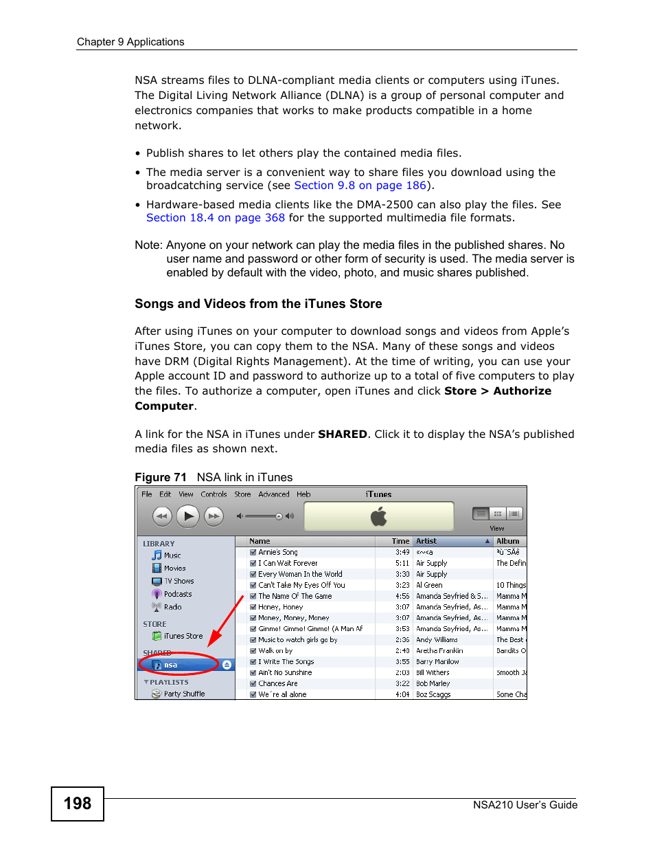 ZyXEL Communications NSA210 User Manual | Page 198 / 482