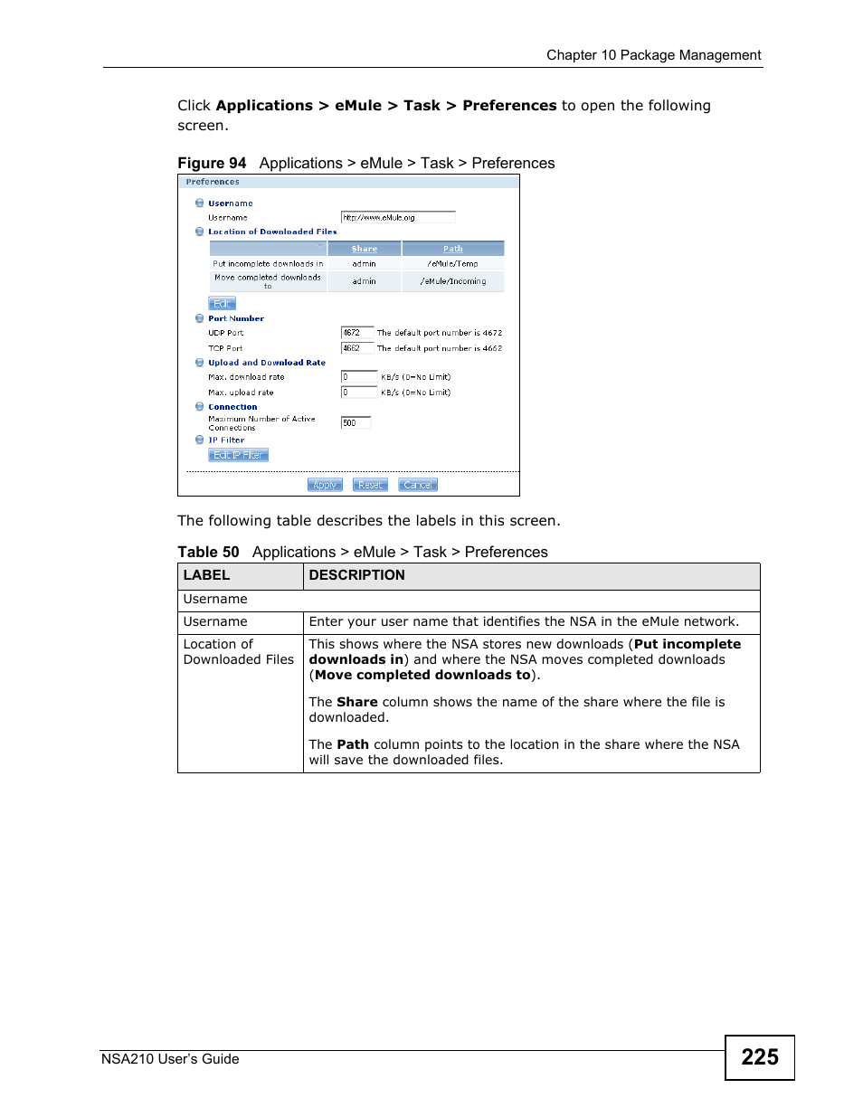 ZyXEL Communications NSA210 User Manual | Page 225 / 482