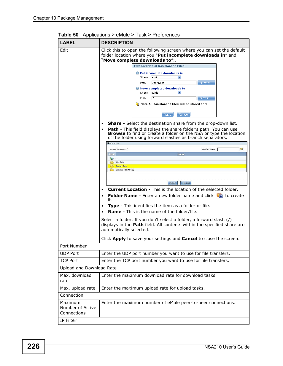 ZyXEL Communications NSA210 User Manual | Page 226 / 482