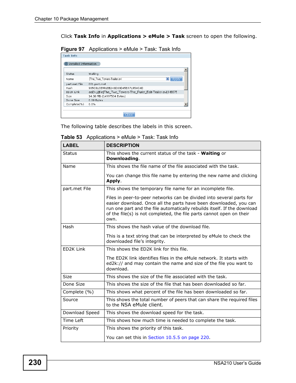 ZyXEL Communications NSA210 User Manual | Page 230 / 482