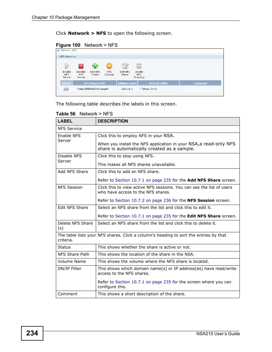 ZyXEL Communications NSA210 User Manual | Page 234 / 482