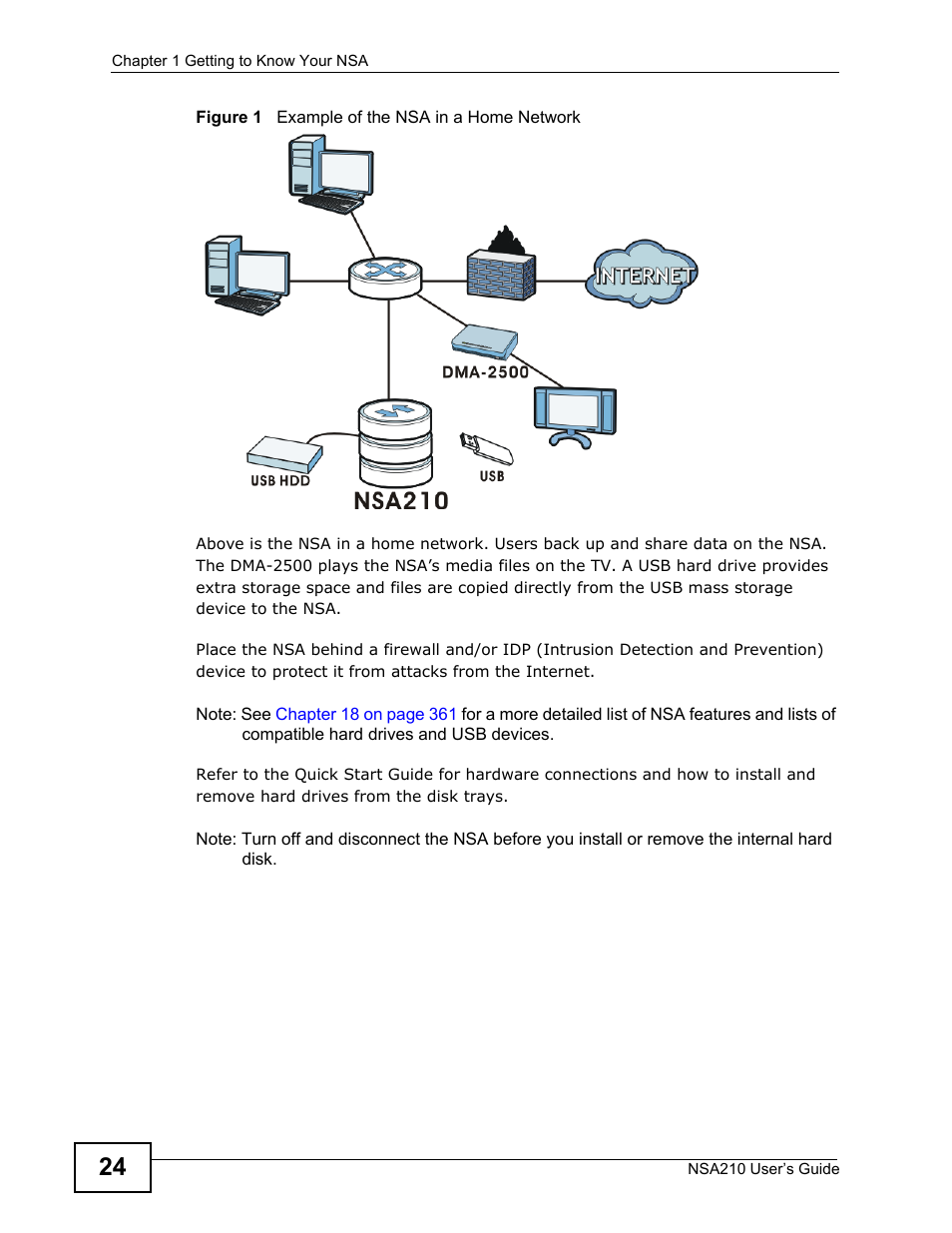 ZyXEL Communications NSA210 User Manual | Page 24 / 482