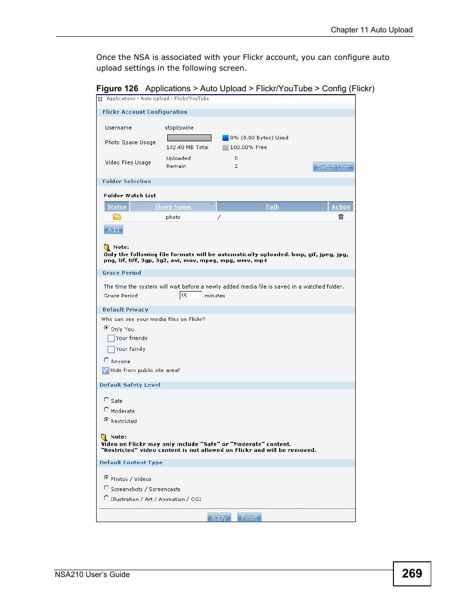 ZyXEL Communications NSA210 User Manual | Page 269 / 482