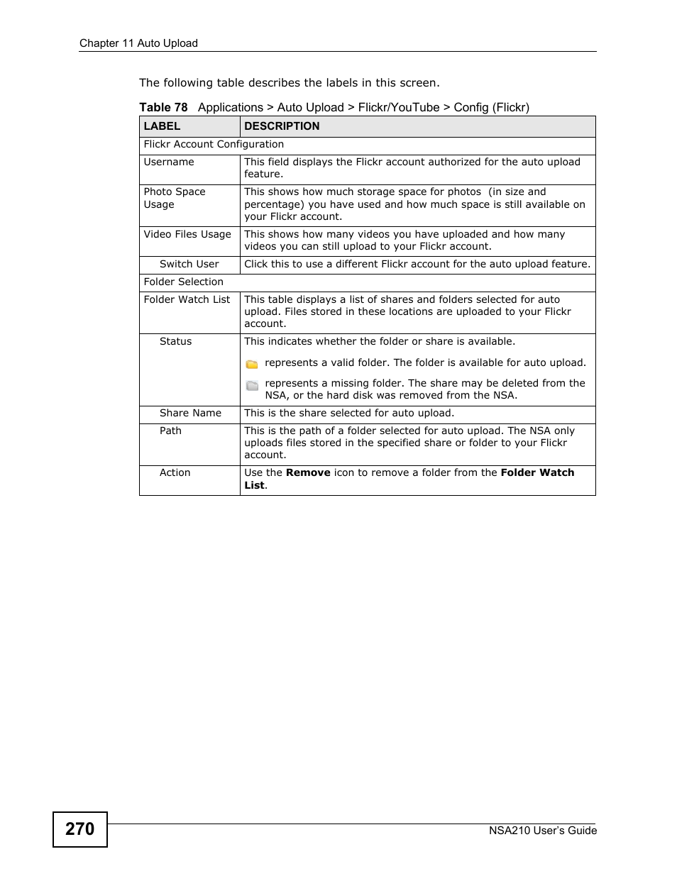 ZyXEL Communications NSA210 User Manual | Page 270 / 482