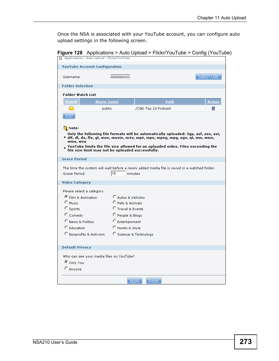 ZyXEL Communications NSA210 User Manual | Page 273 / 482