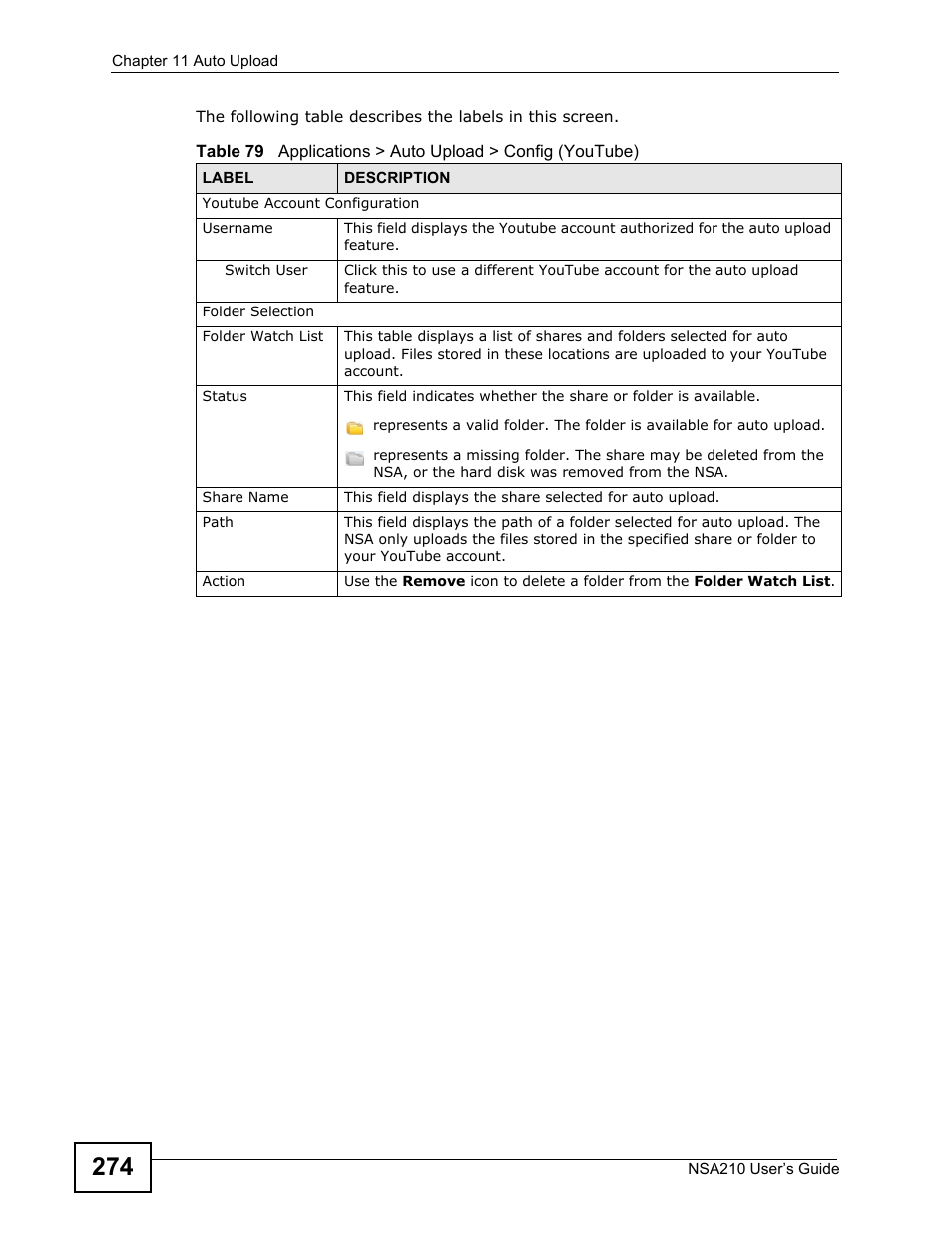ZyXEL Communications NSA210 User Manual | Page 274 / 482