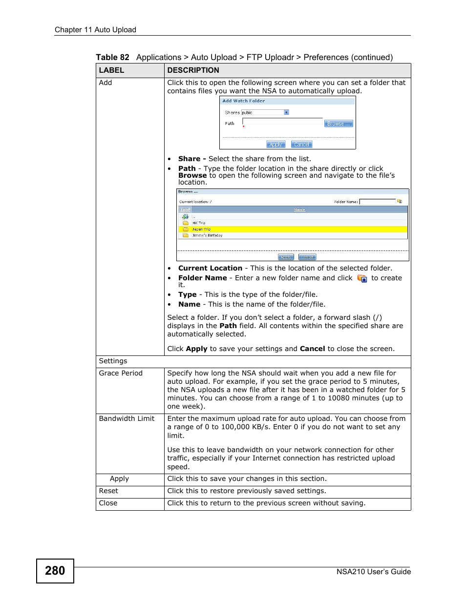 ZyXEL Communications NSA210 User Manual | Page 280 / 482