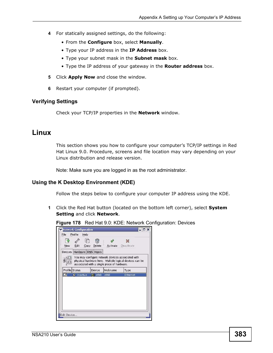 Linux | ZyXEL Communications NSA210 User Manual | Page 383 / 482