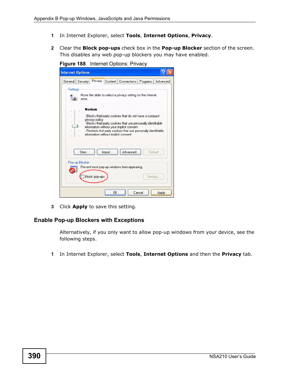 ZyXEL Communications NSA210 User Manual | Page 390 / 482
